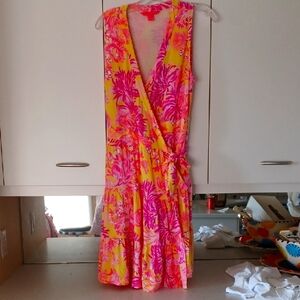 Lilly Pulitzer Pink and Yellow Floral Top